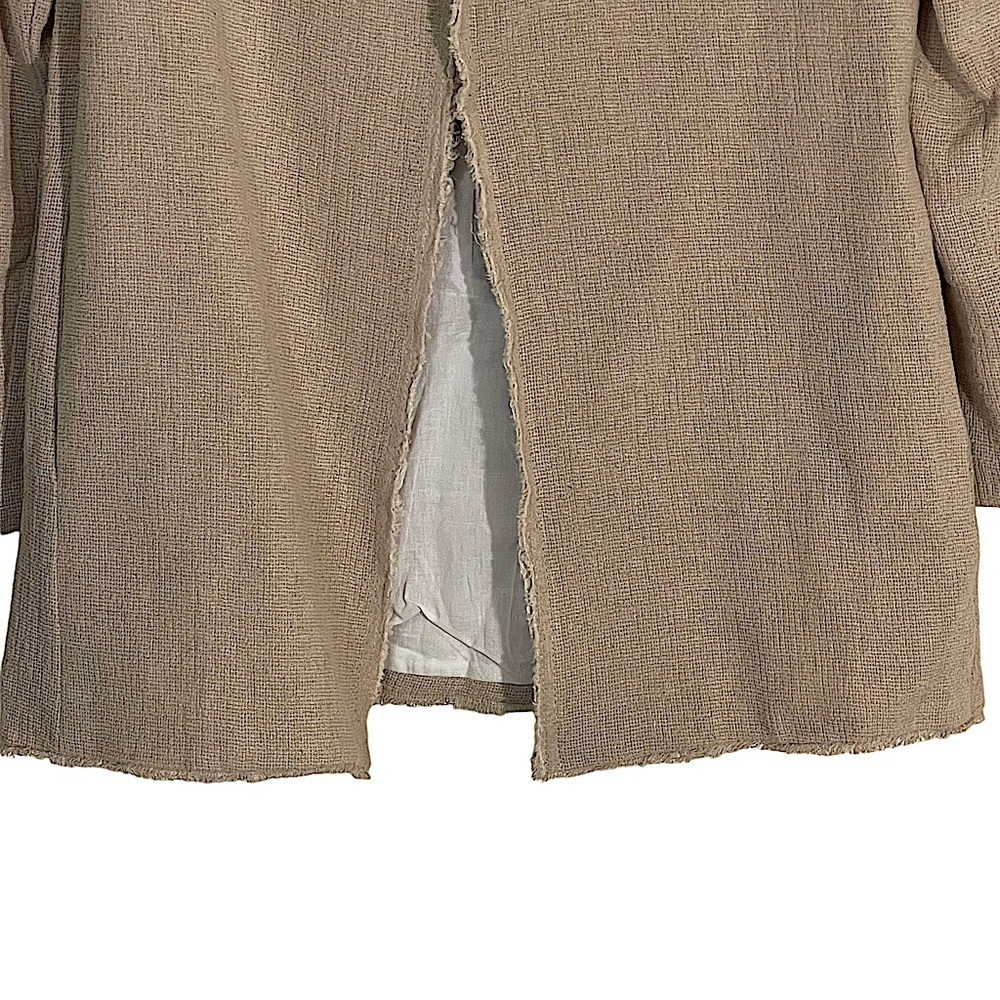 Something Navy Tan Linen Blend Lined Blazer Jacket Size XXS - Picture 10 of 14
